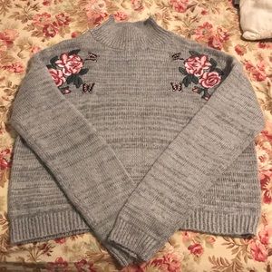 cropped turtleneck sweater